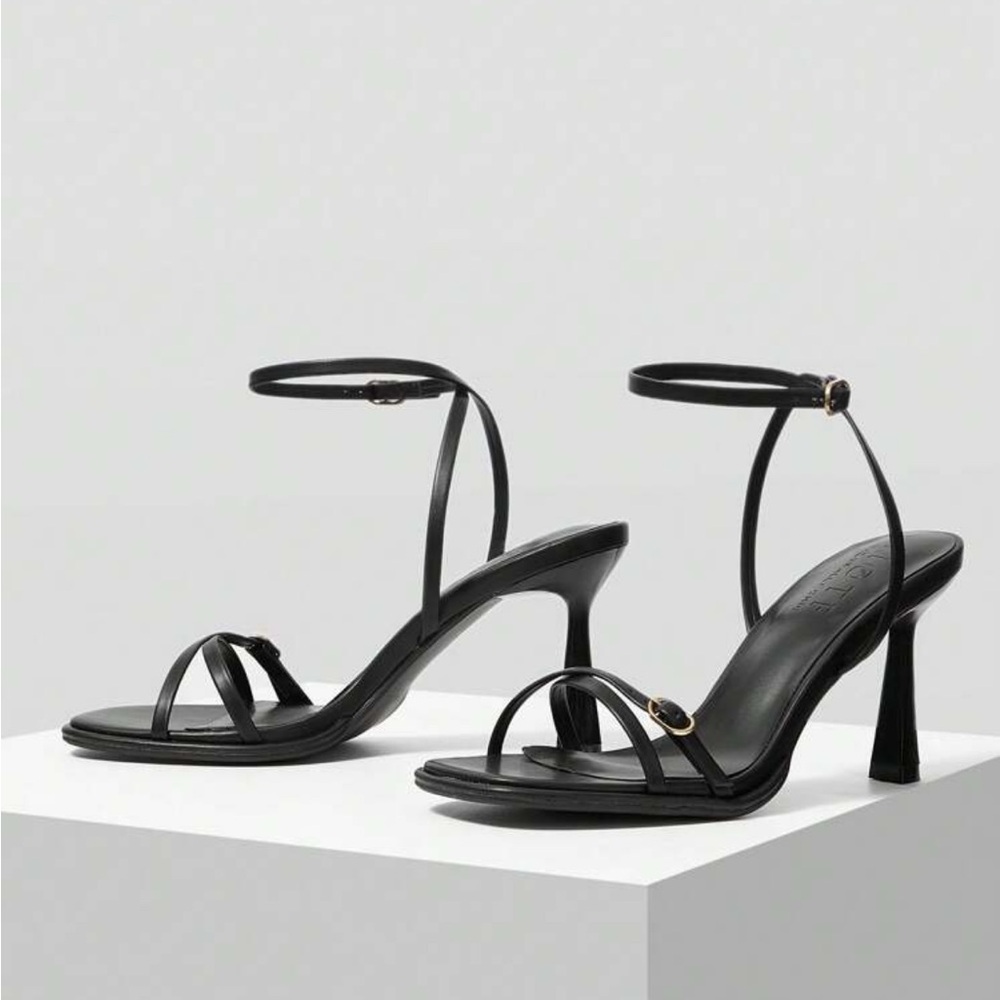 Elegant Black Strappy Heels